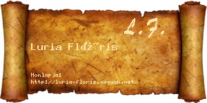 Luria Flóris névjegykártya